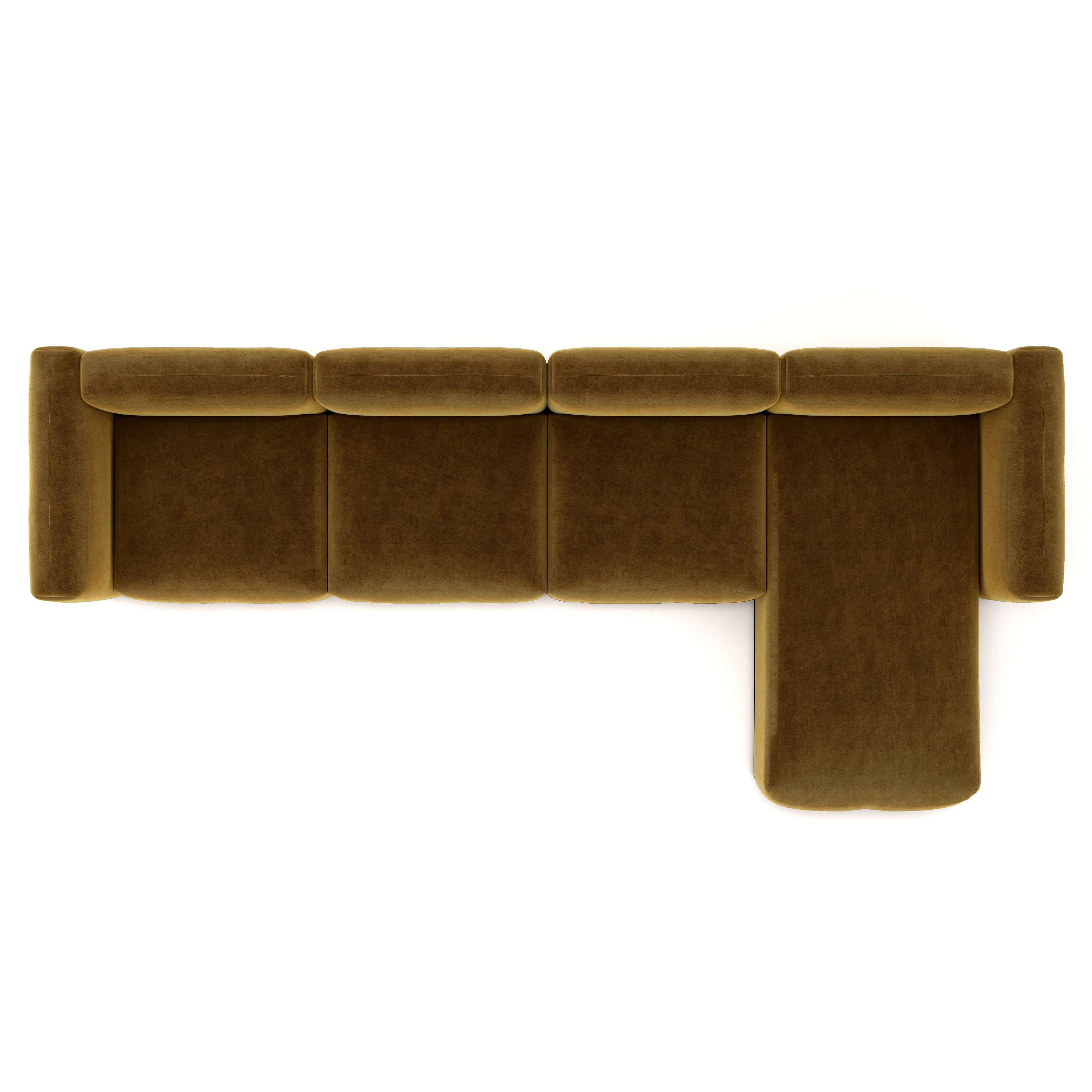 Charlotte Modular Velvet Sofa | Ochre