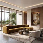Charlotte Modular Velvet Sofa | Ochre
