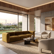 Charlotte Modular Velvet Sofa | Ochre