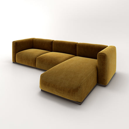 Charlotte Modular Velvet Sofa | Ochre