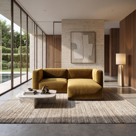 Charlotte Modular Velvet Sofa | Ochre