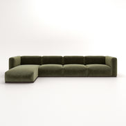 Charlotte Modular Velvet Sofa | Olive