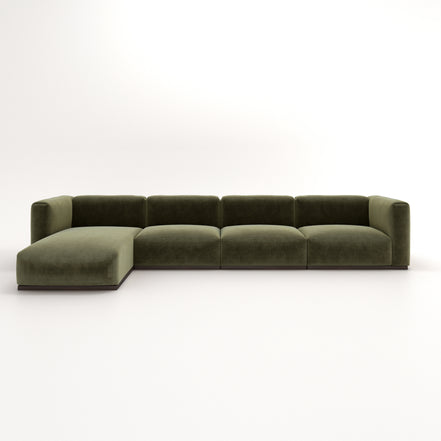 Charlotte Modular Velvet Sofa | Olive