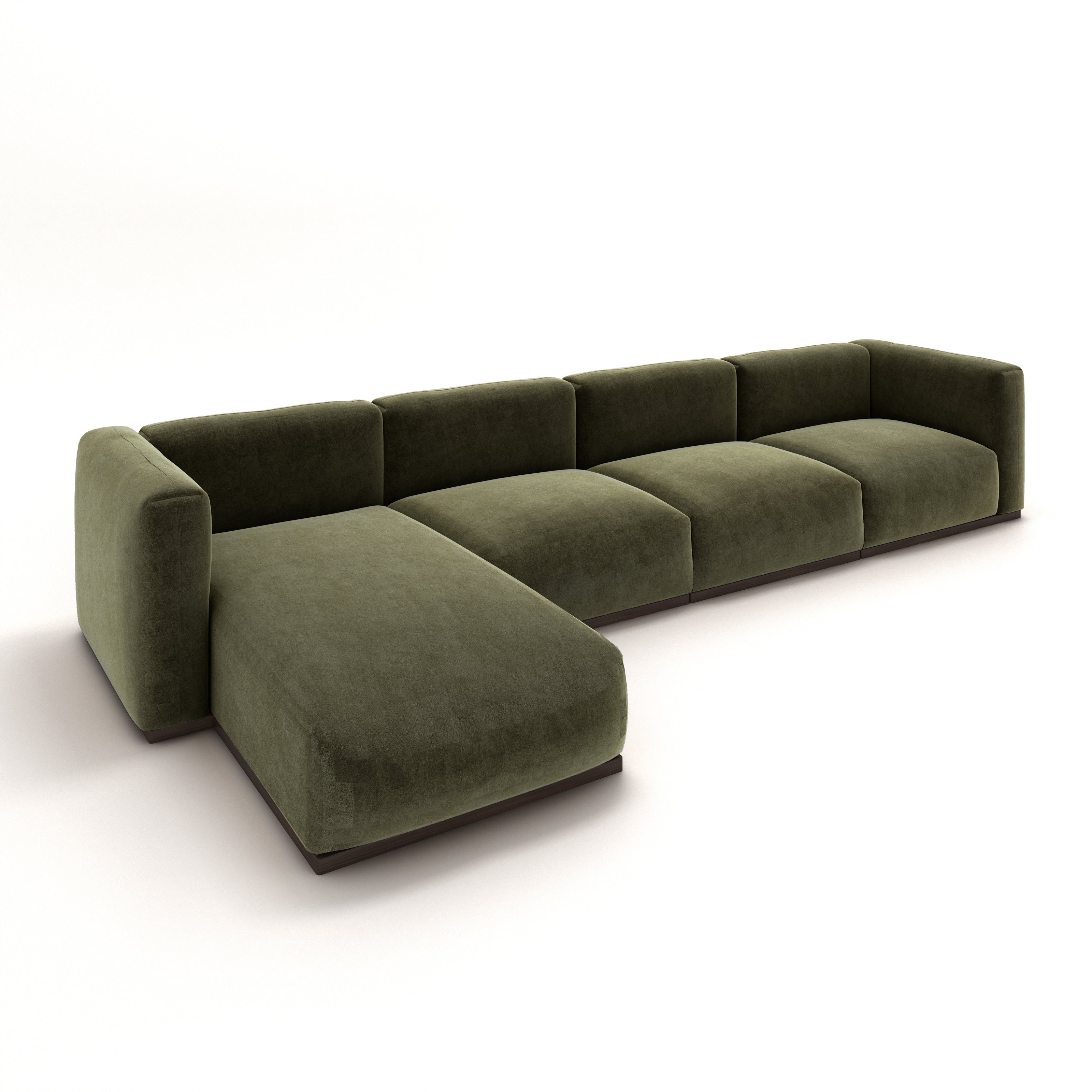 Charlotte Modular Velvet Sofa | Olive