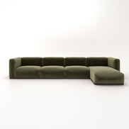 Charlotte Modular Velvet Sofa | Olive