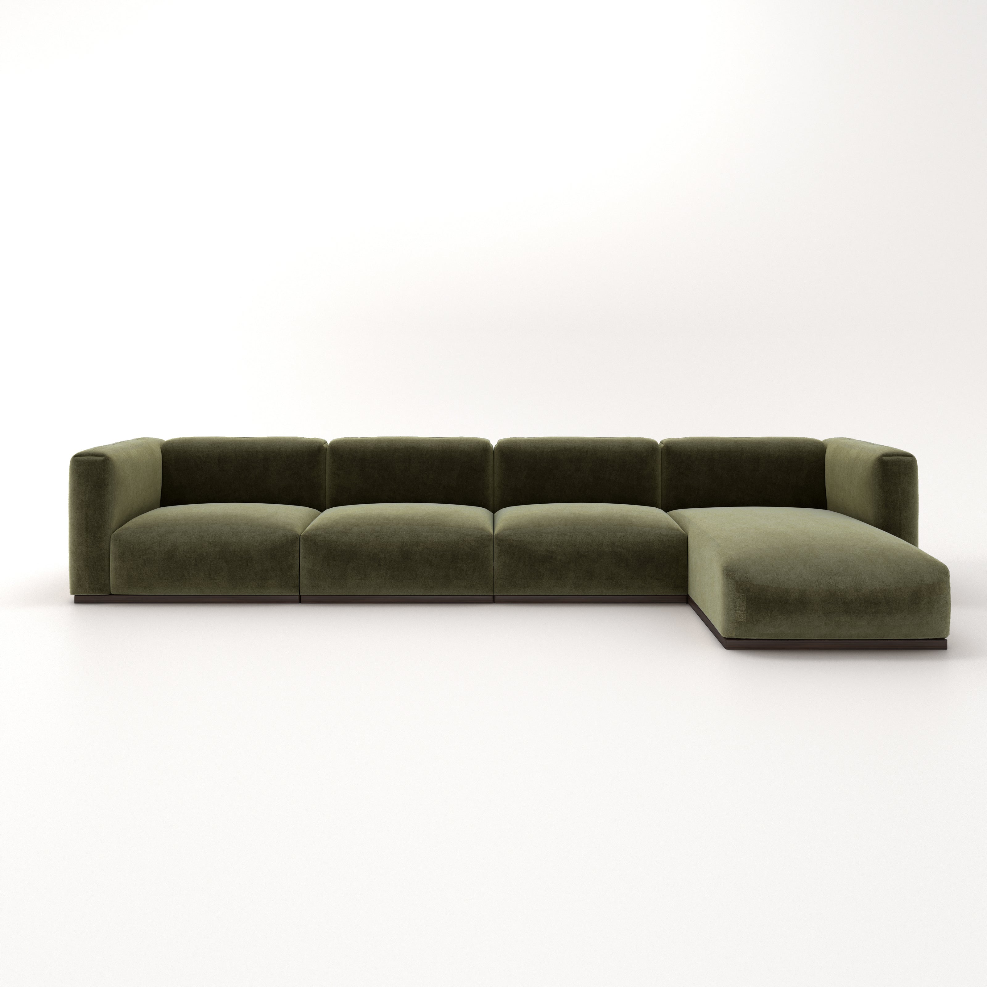 Charlotte Modular Velvet Sofa | Olive