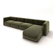 Charlotte Modular Velvet Sofa | Olive