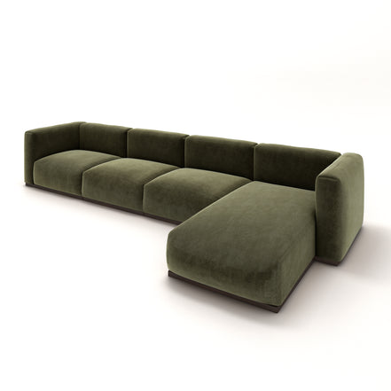 Charlotte Modular Velvet Sofa | Olive