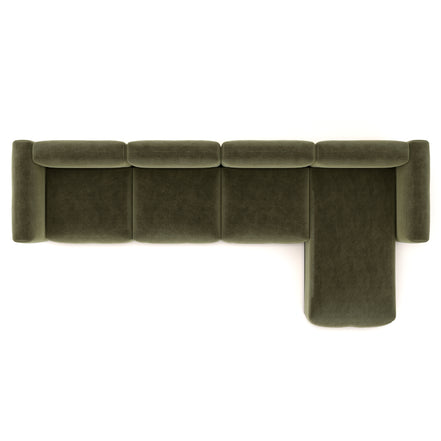Charlotte Modular Velvet Sofa | Olive