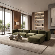 Charlotte Modular Velvet Sofa | Olive