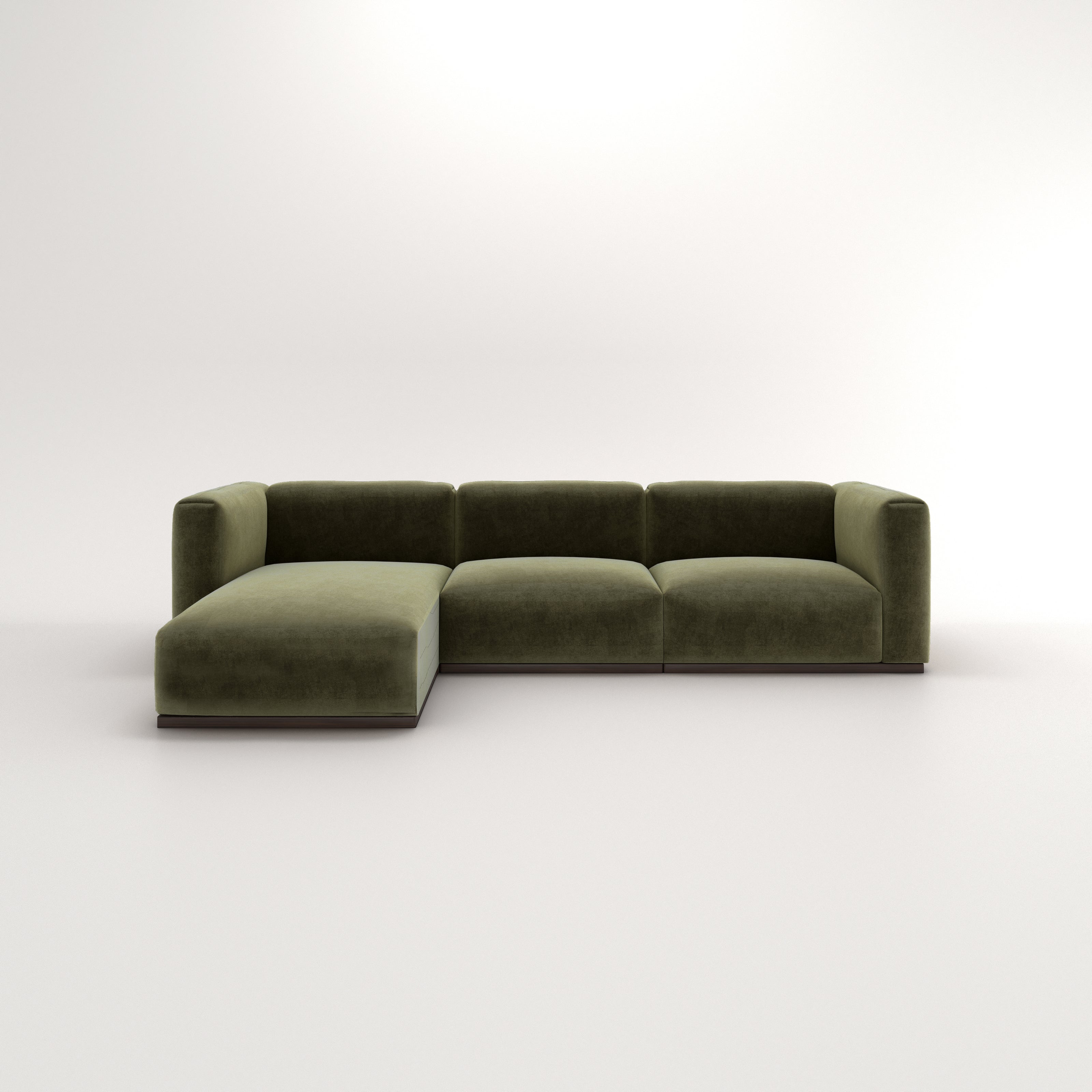 Charlotte Modular Velvet Sofa | Olive