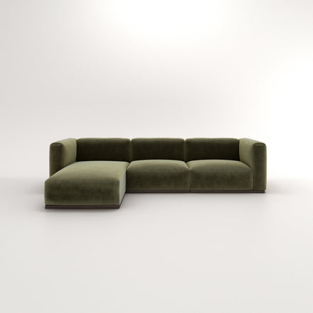 Charlotte Modular Velvet Sofa | Olive