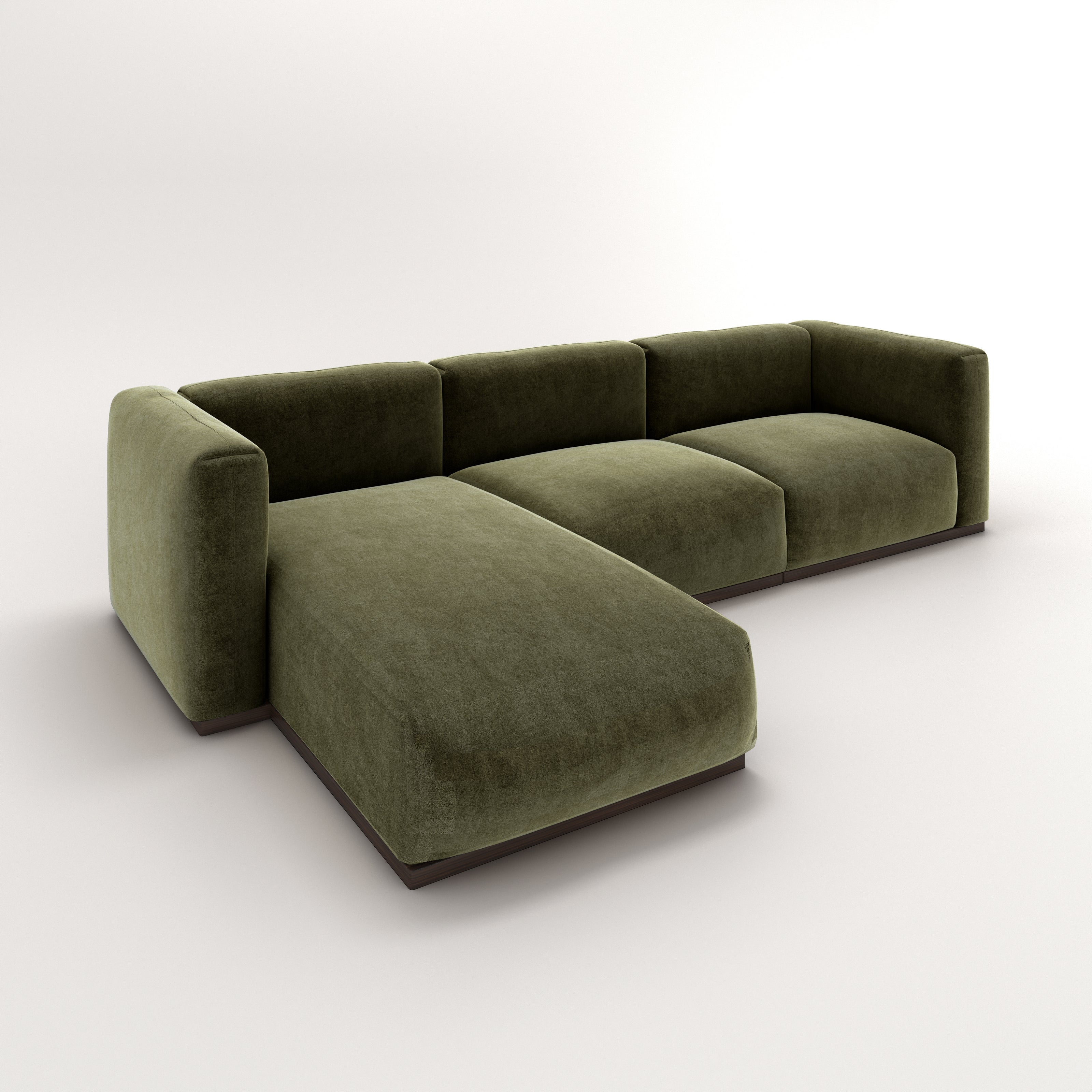 Charlotte Modular Velvet Sofa | Olive
