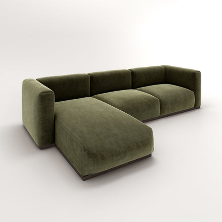 Charlotte Modular Velvet Sofa | Olive