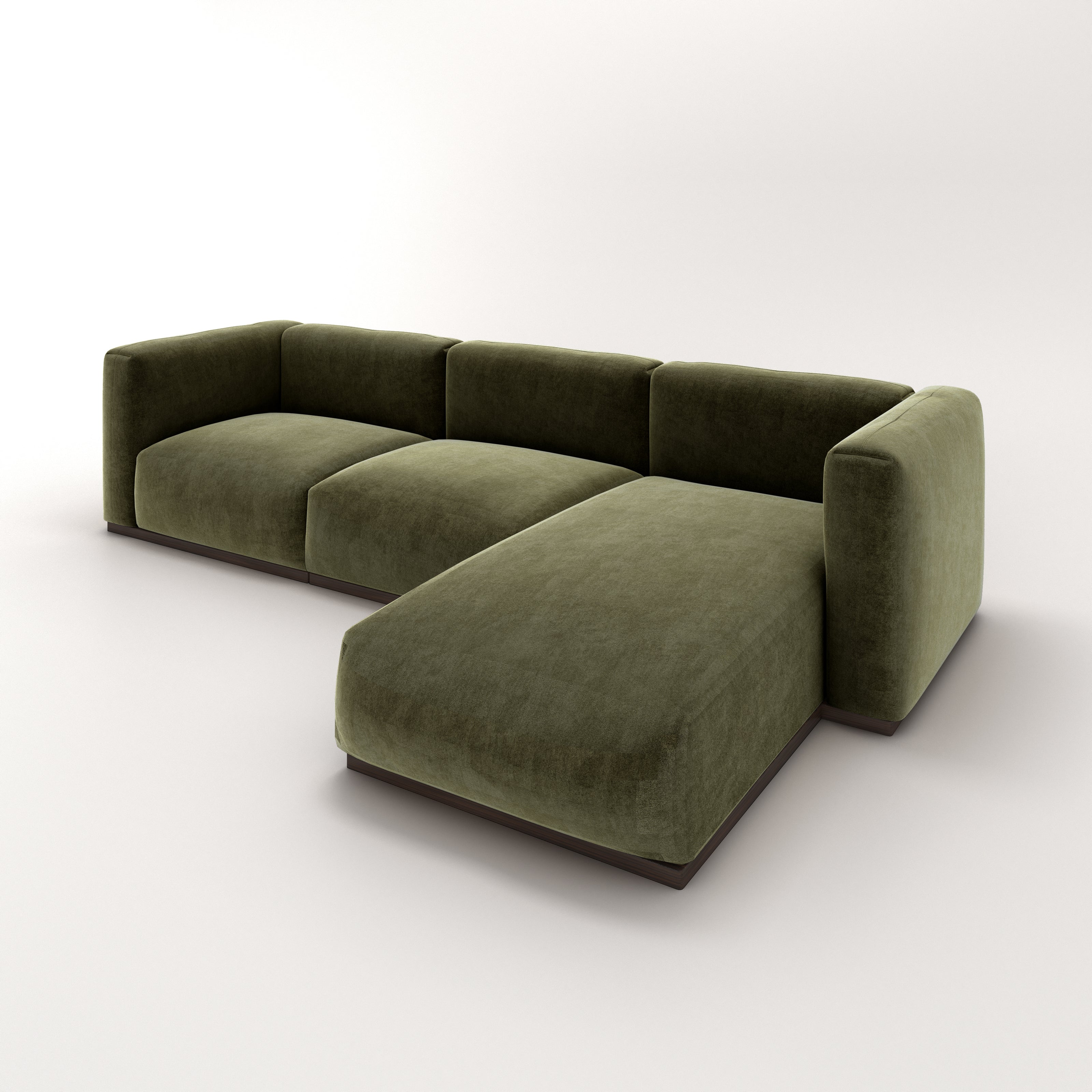 Charlotte Modular Velvet Sofa | Olive