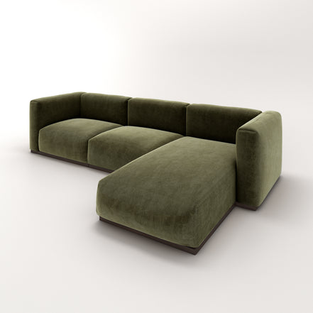 Charlotte Modular Velvet Sofa | Olive