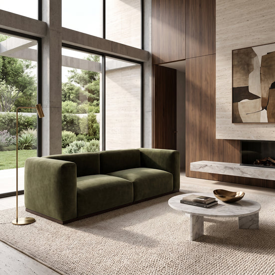Charlotte Modular Velvet Sofa | Olive