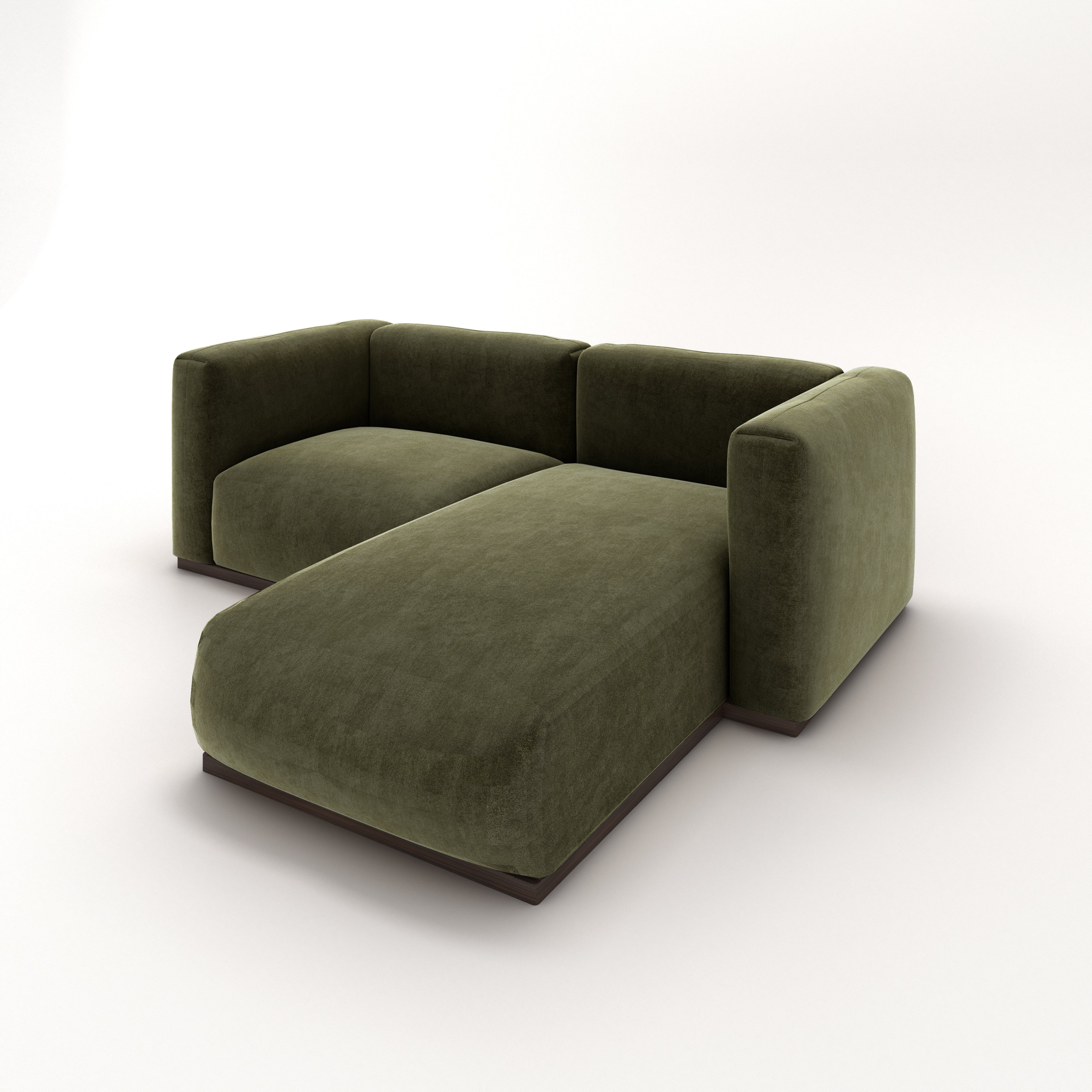 Charlotte Modular Velvet Sofa | Olive