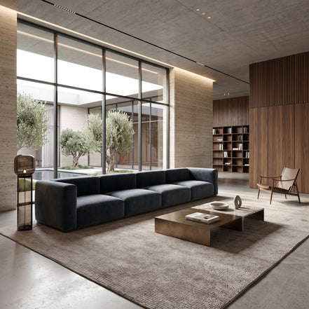 Charlotte Modular Velvet Sofa | OxfordBlue