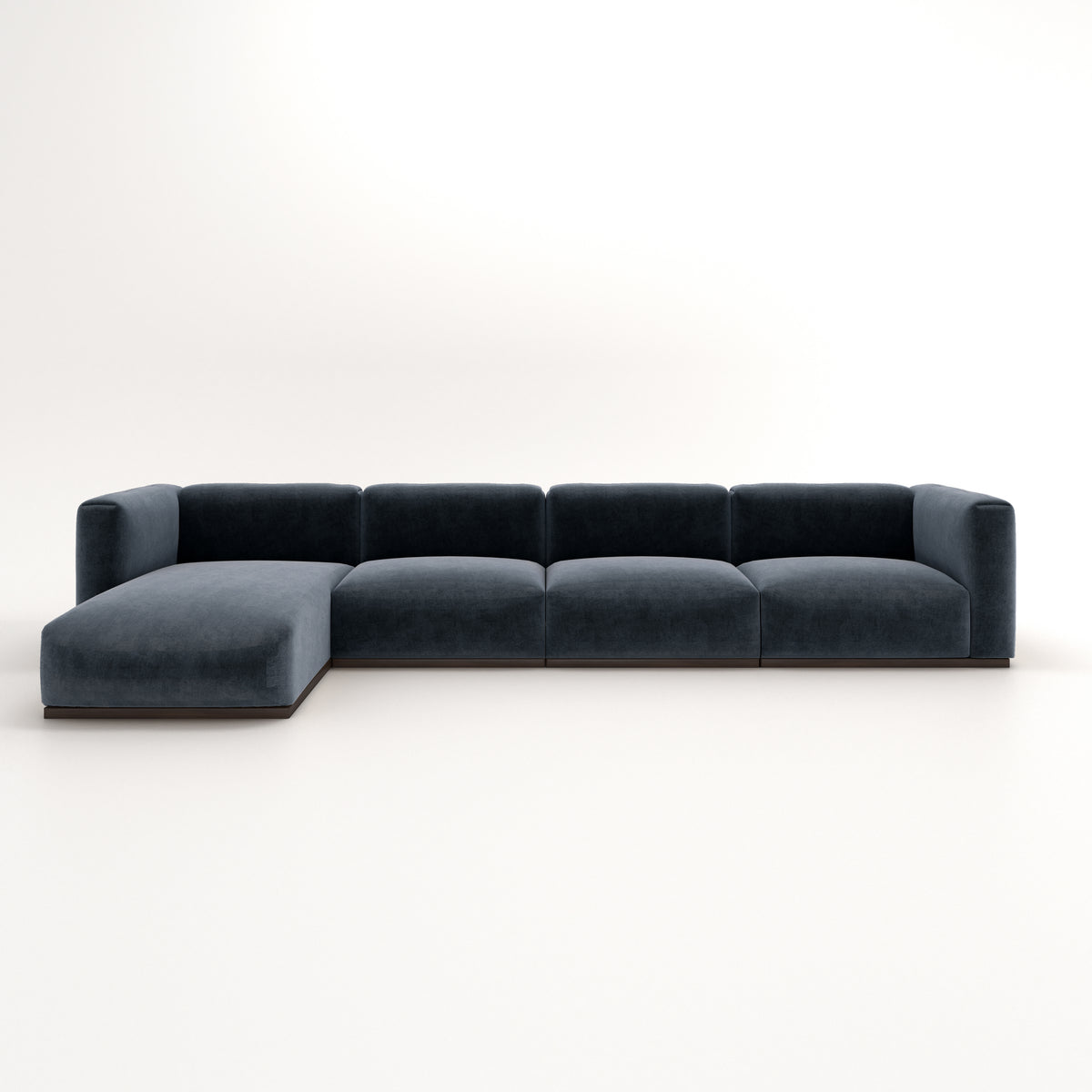 Charlotte Modular Velvet Sofa | Oxford Blue