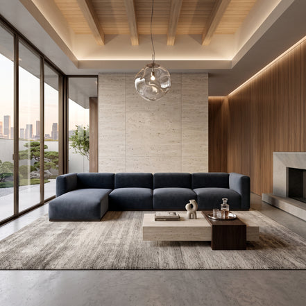 Charlotte Modular Velvet Sofa | OxfordBlue