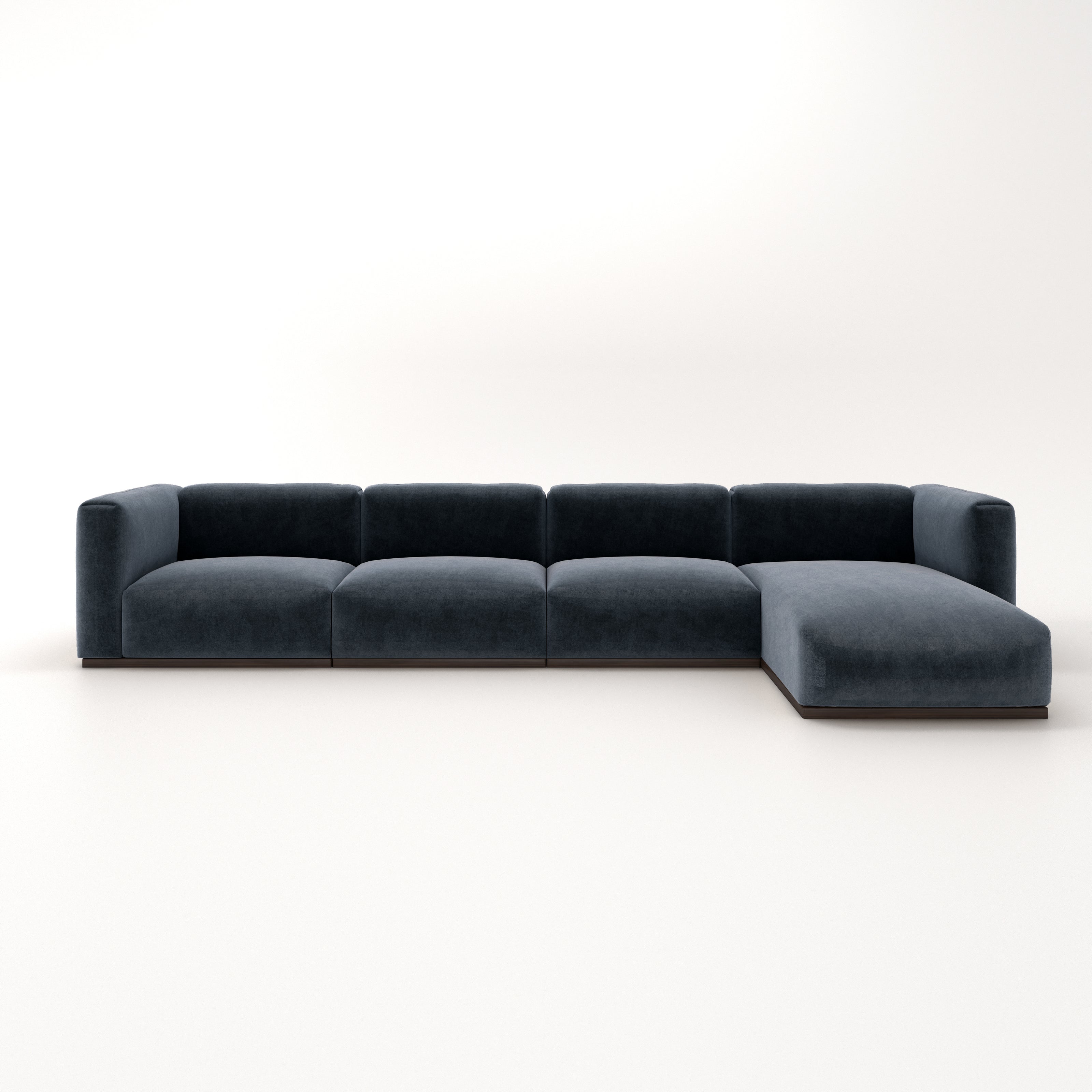 Charlotte Modular Velvet Sofa | OxfordBlue