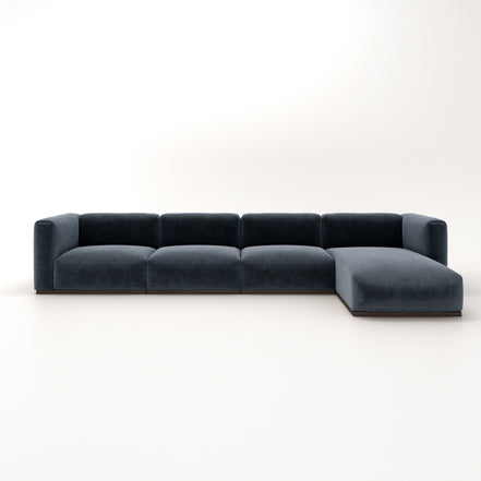 Charlotte Modular Velvet Sofa | OxfordBlue