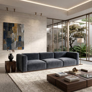 Charlotte Modular Velvet Sofa | OxfordBlue