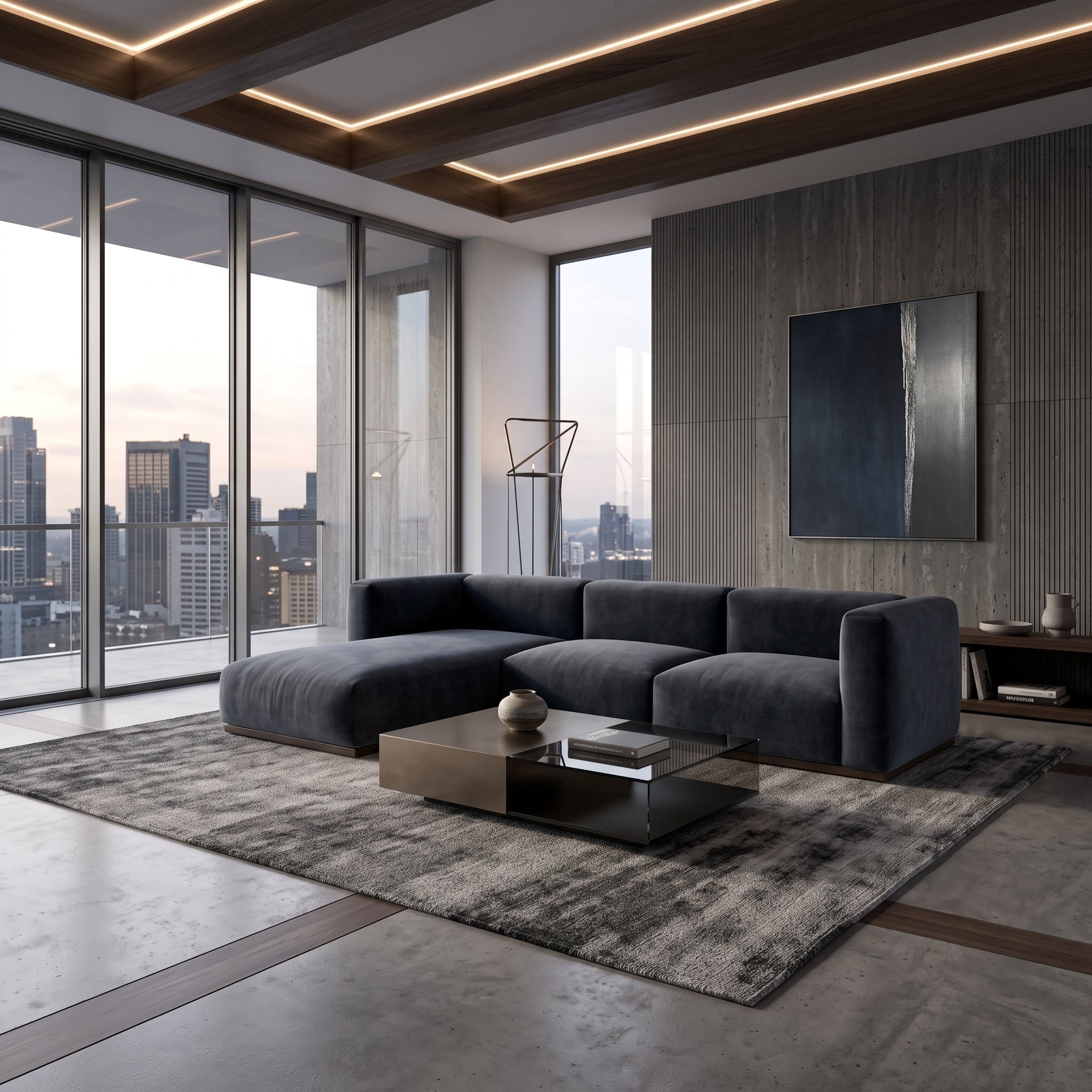 Charlotte Modular Velvet Sofa | OxfordBlue