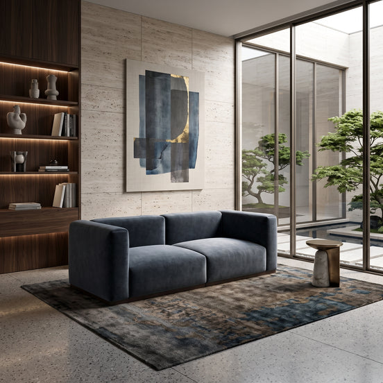 Charlotte Modular Velvet Sofa | OxfordBlue
