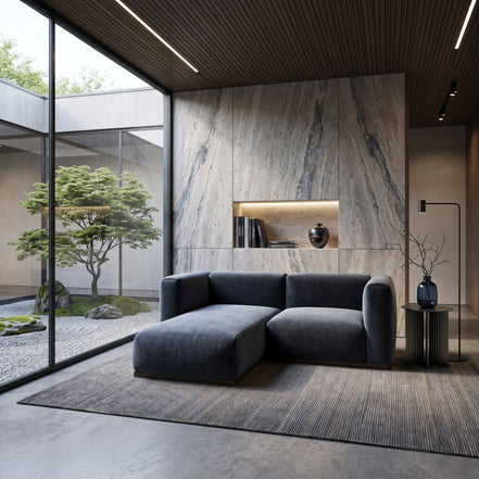 Charlotte Modular Velvet Sofa | OxfordBlue