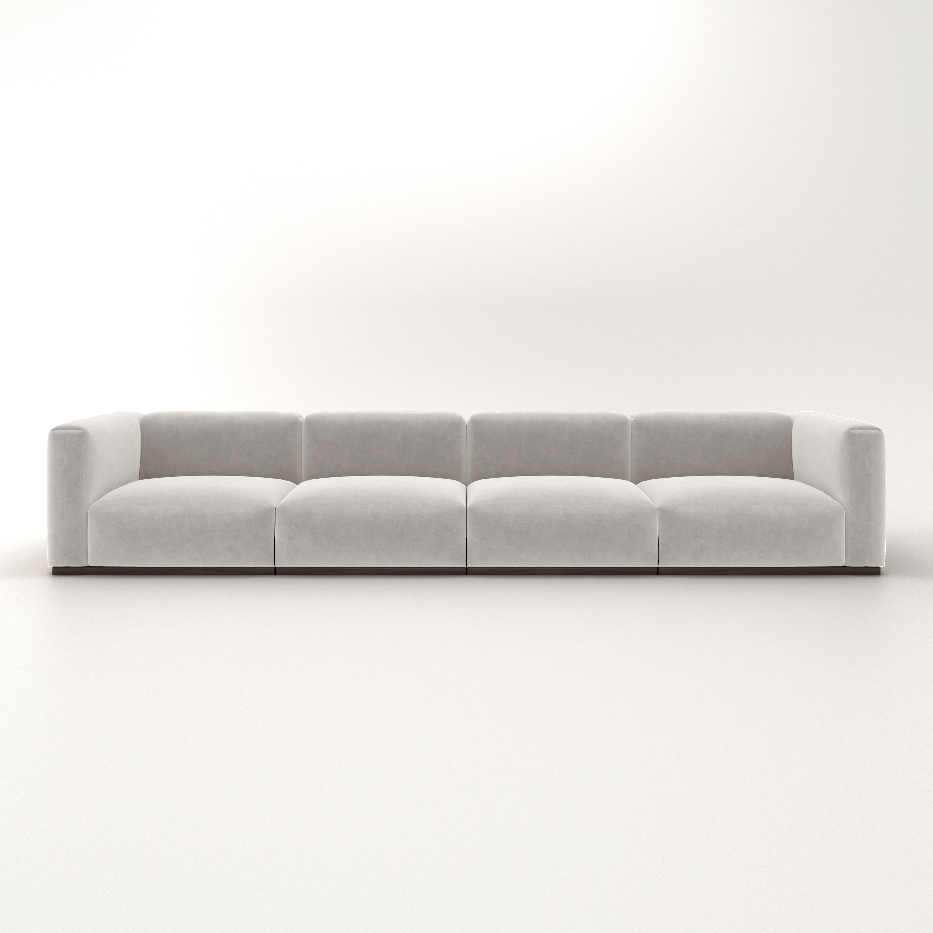 Charlotte Modular Velvet Sofa | Pearl