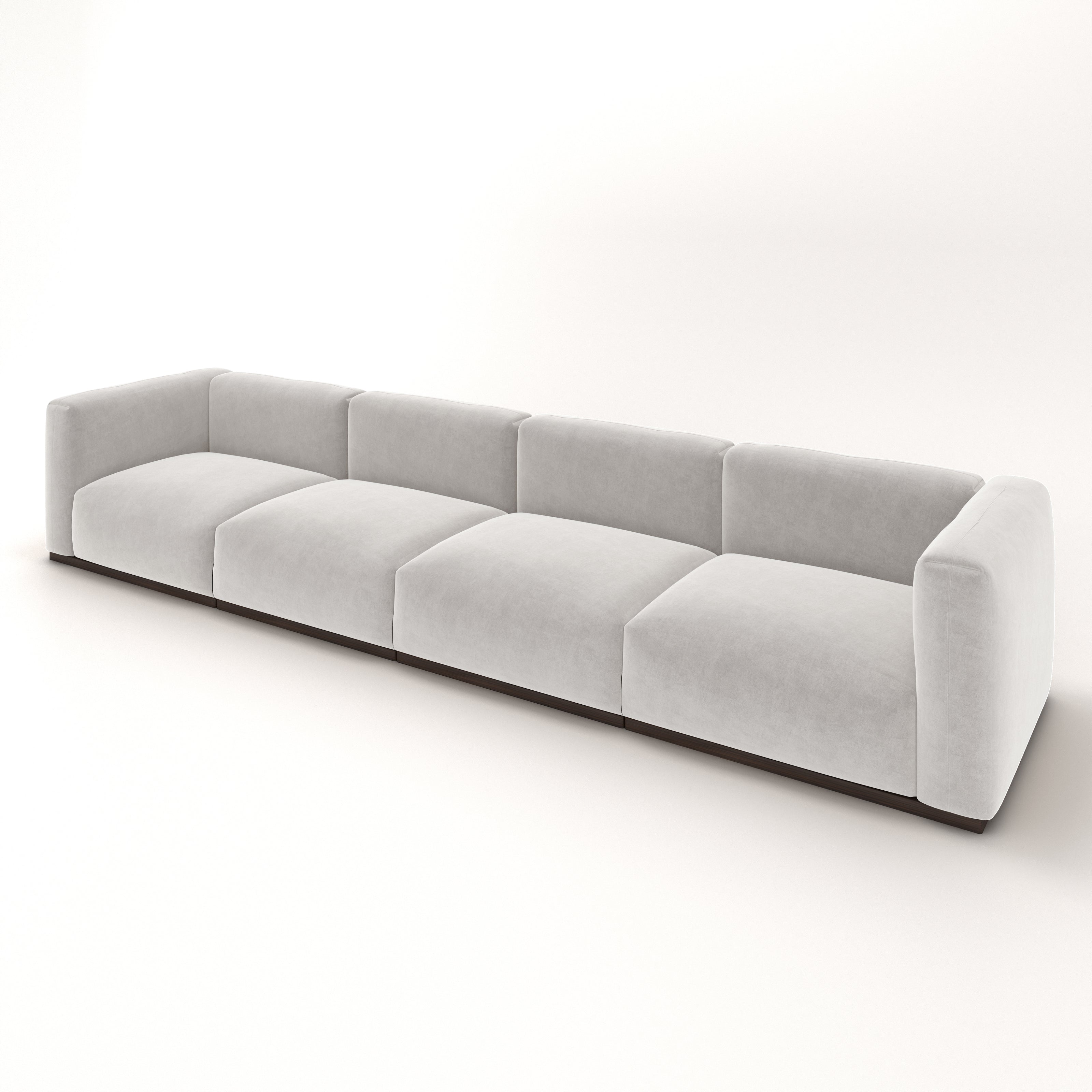 Charlotte Modular Velvet Sofa | Pearl