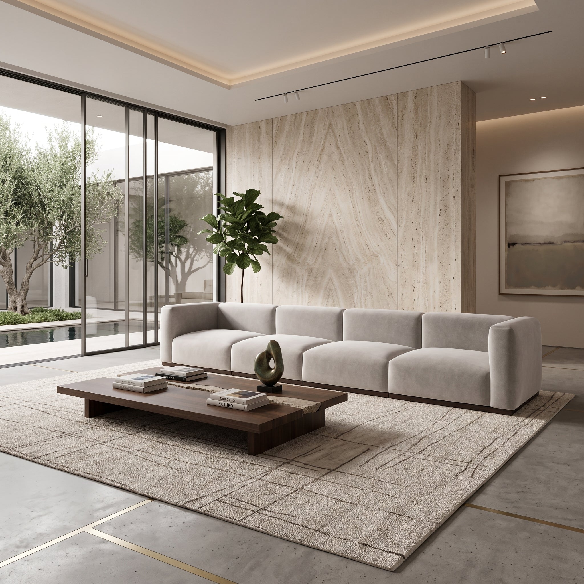 Charlotte Modular Velvet Sofa | Pearl