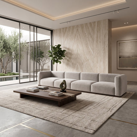 Charlotte Modular Velvet Sofa | Pearl
