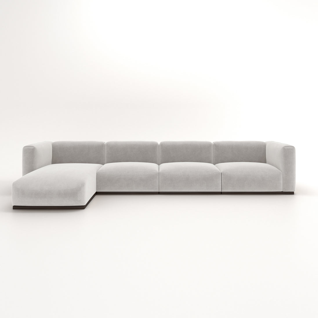 Charlotte Modular Velvet Sofa | Pearl