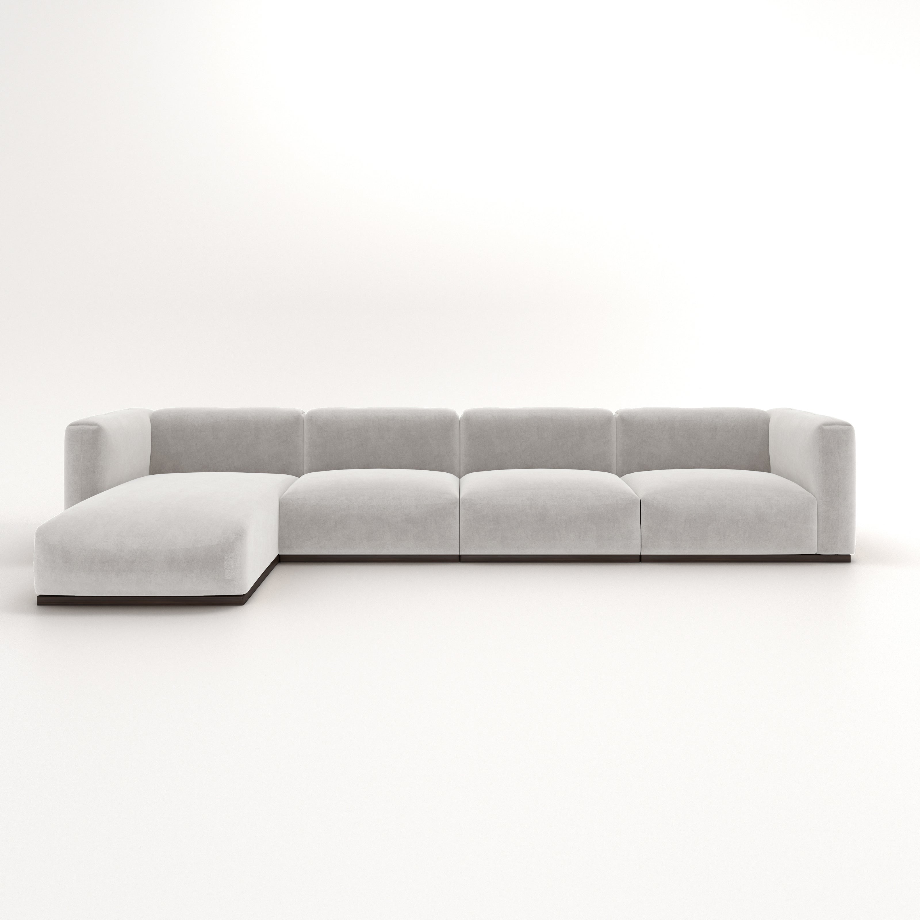 Charlotte Modular Velvet Sofa | Pearl