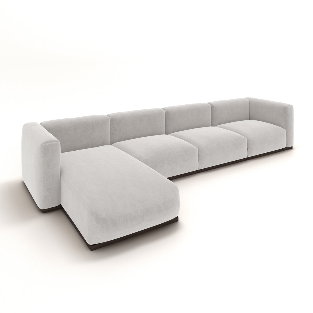 Charlotte Modular Velvet Sofa | Pearl