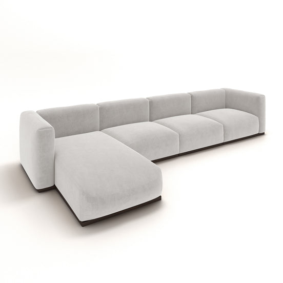 Charlotte Modular Velvet Sofa | Pearl