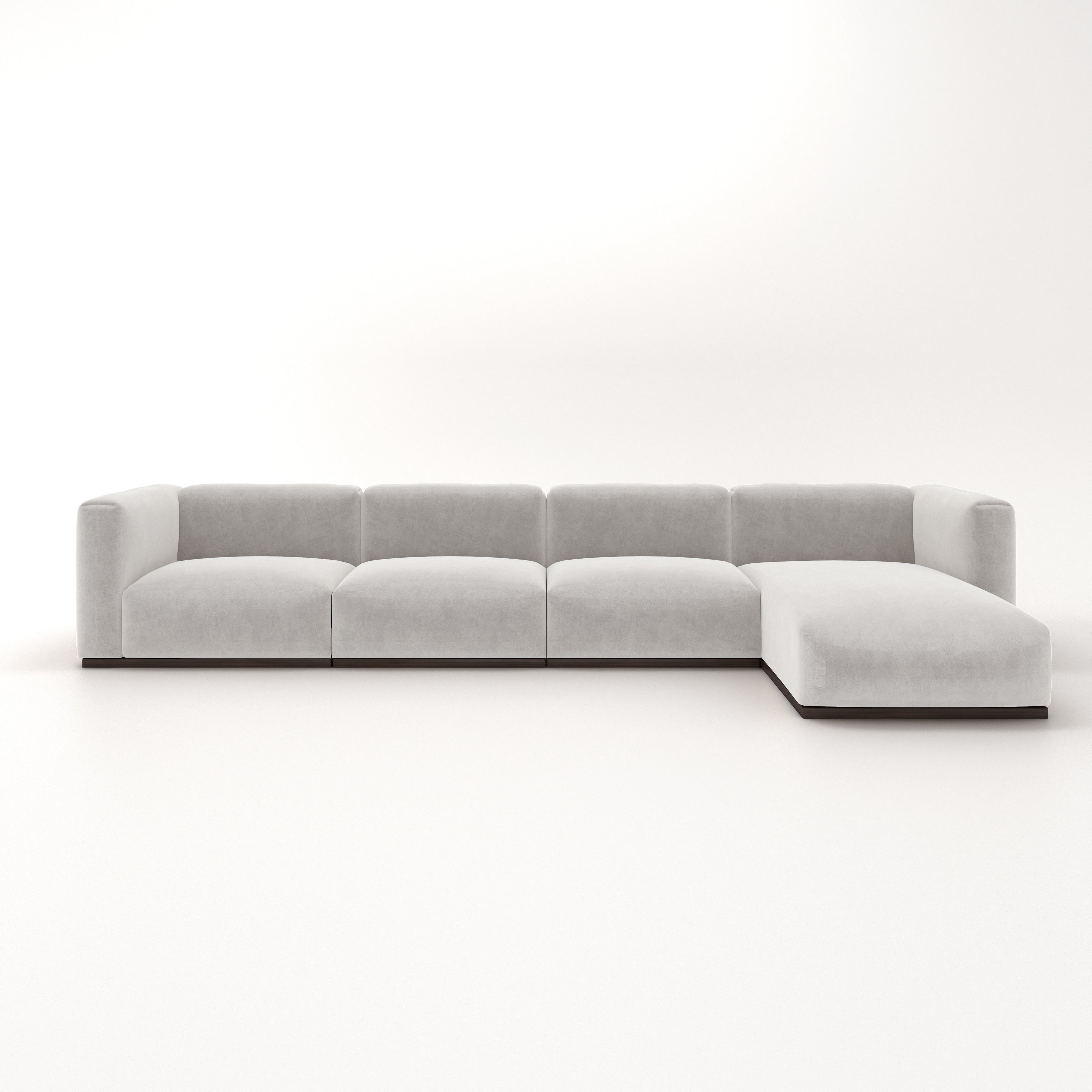 Charlotte Modular Velvet Sofa | Pearl