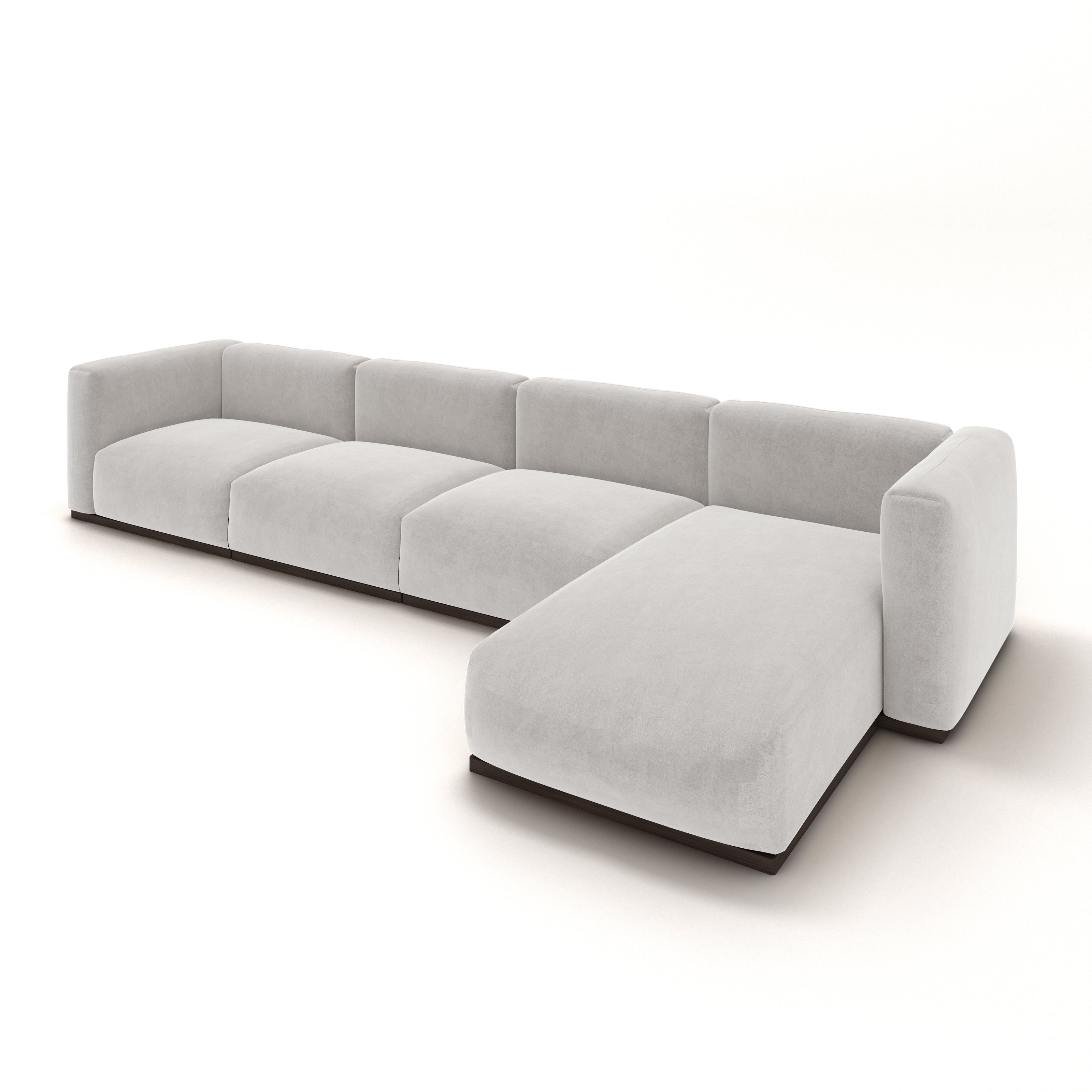 Charlotte Modular Velvet Sofa | Pearl