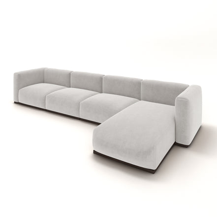 Charlotte Modular Velvet Sofa | Pearl