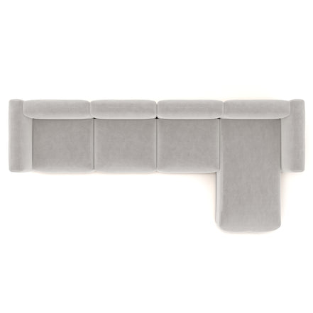 Charlotte Modular Velvet Sofa | Pearl