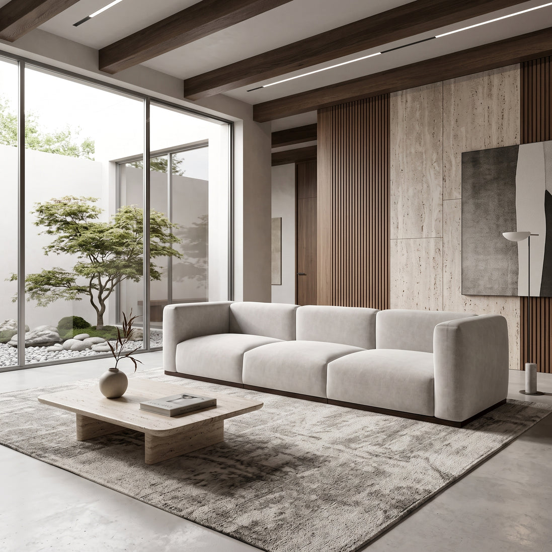 Charlotte Modular Velvet Sofa | Pearl