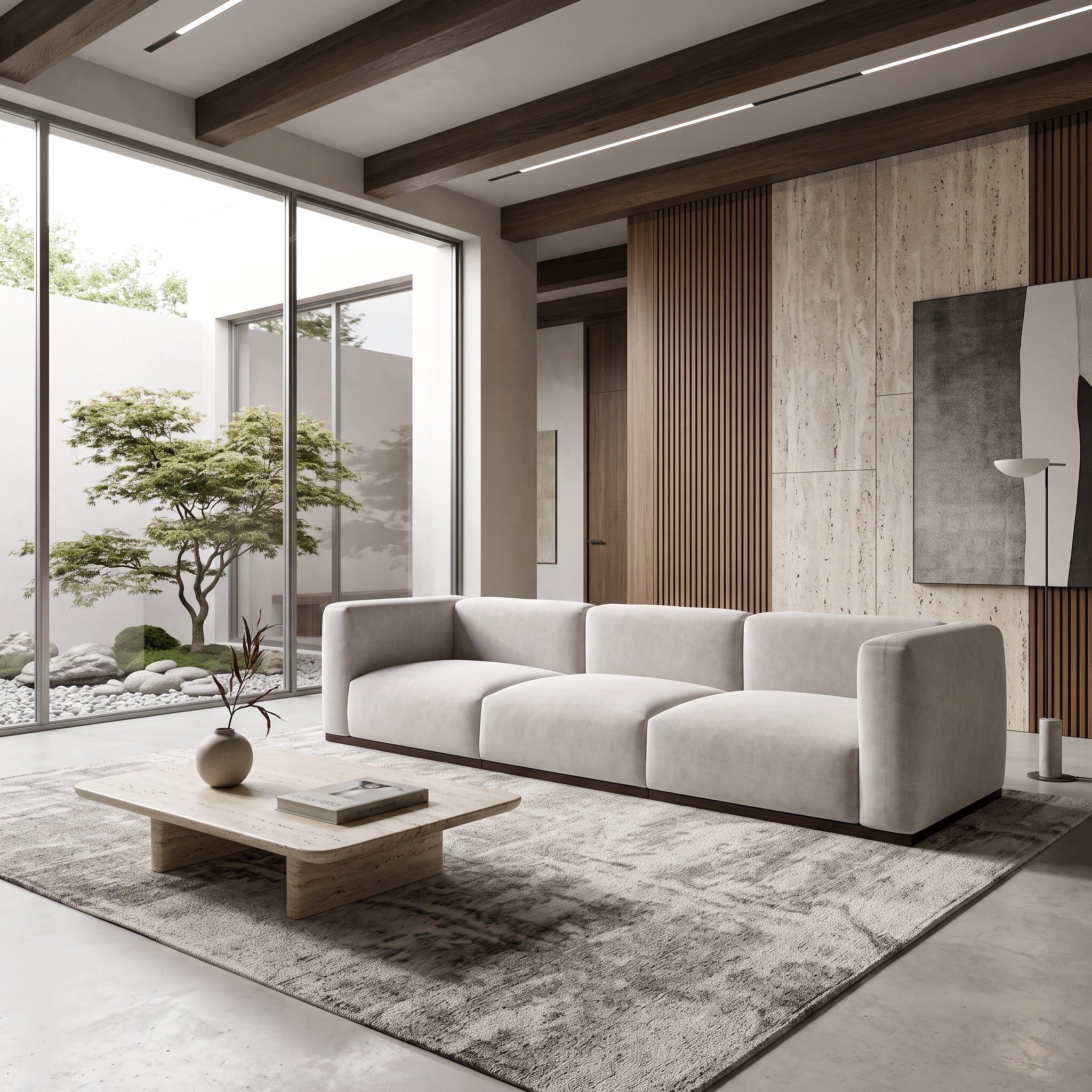 Charlotte Modular Velvet Sofa | Pearl