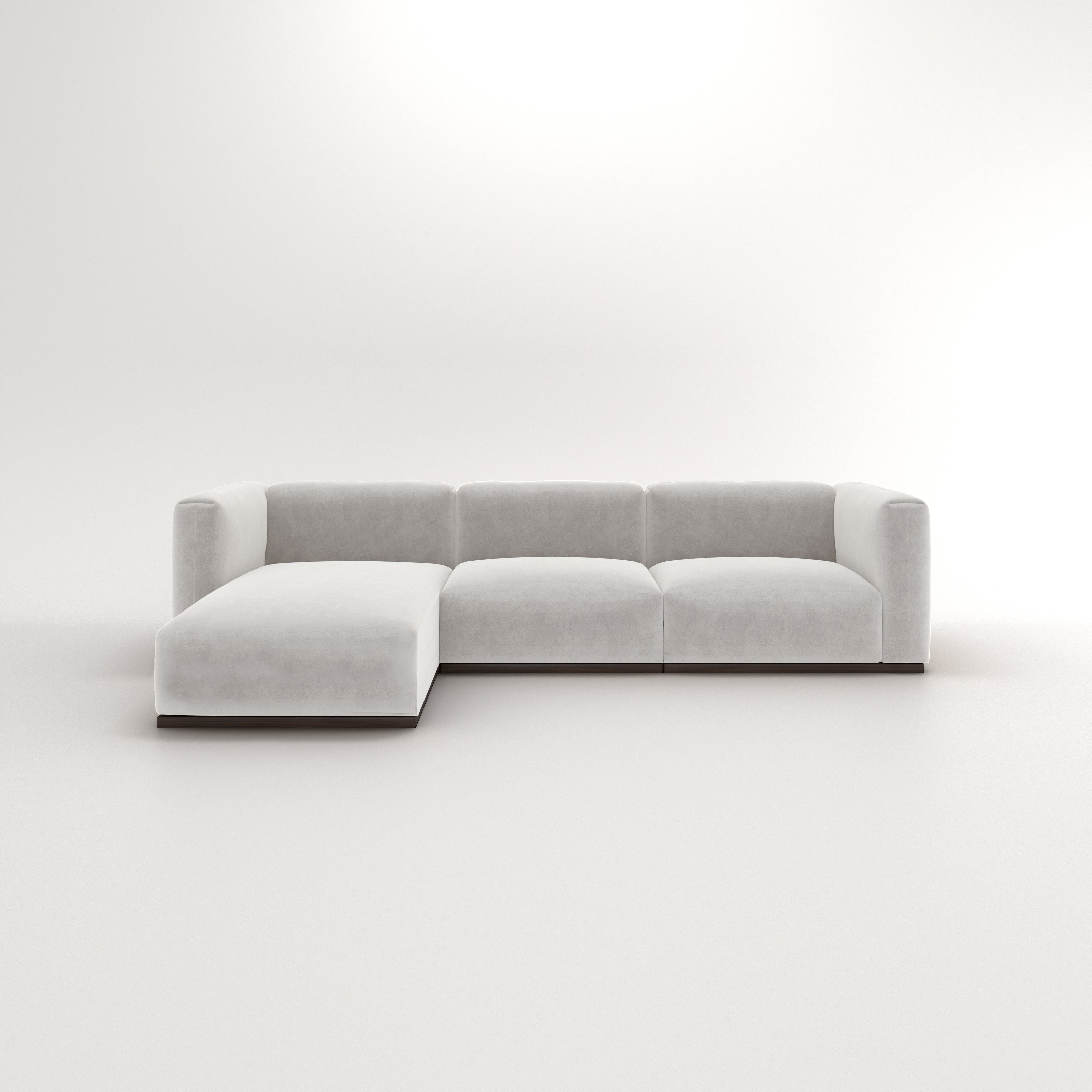 Charlotte Modular Velvet Sofa | Pearl