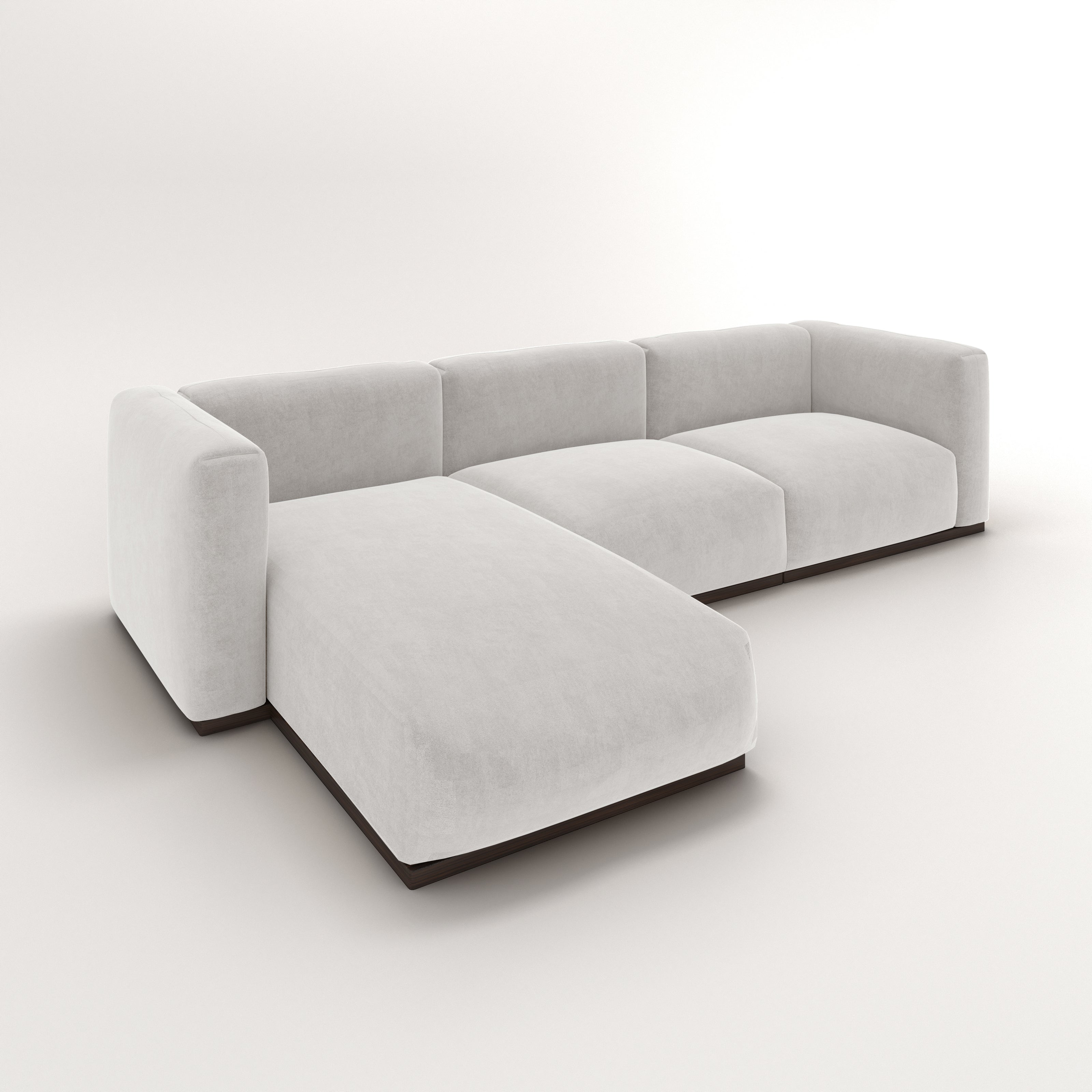 Charlotte Modular Velvet Sofa | Pearl