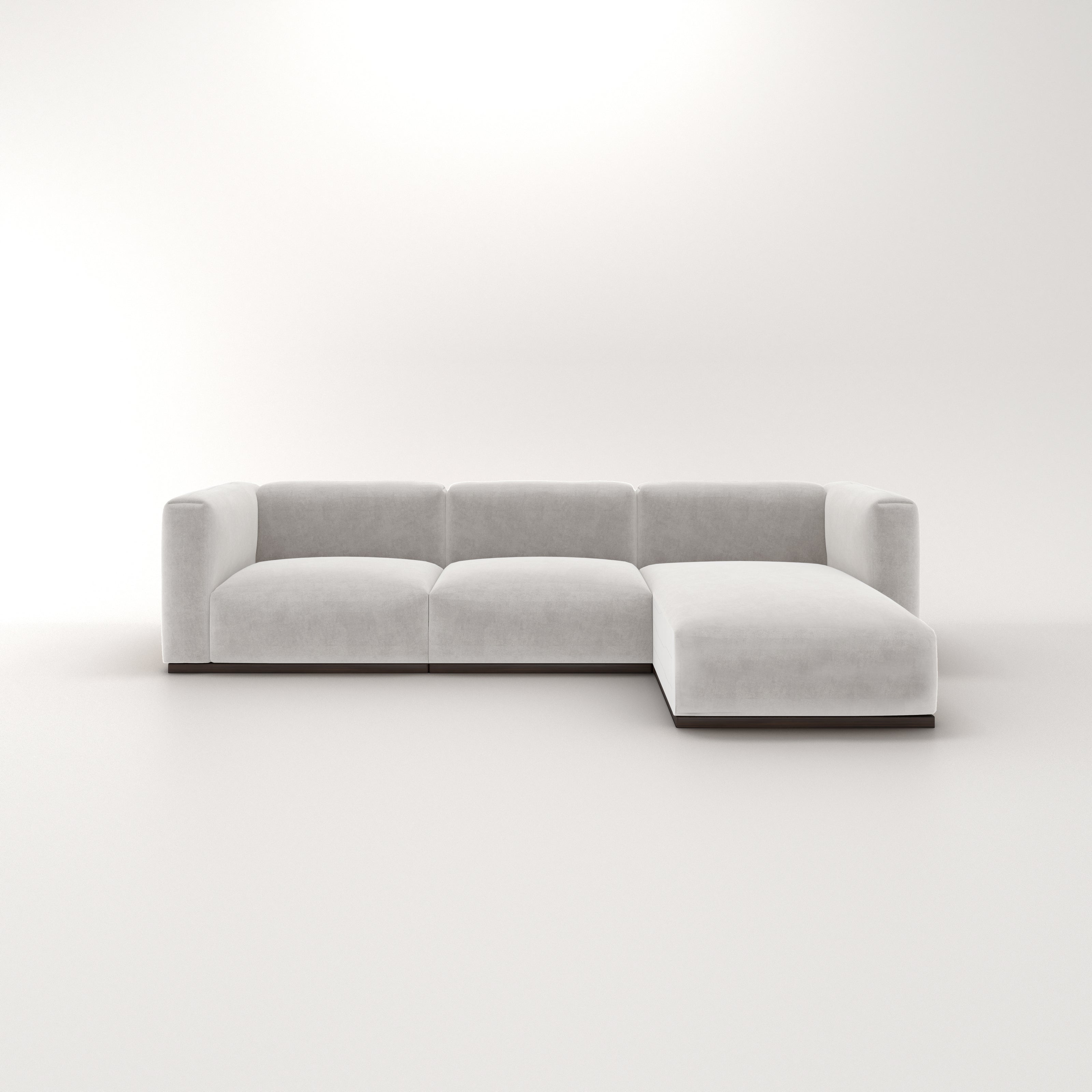 Charlotte Modular Velvet Sofa | Pearl