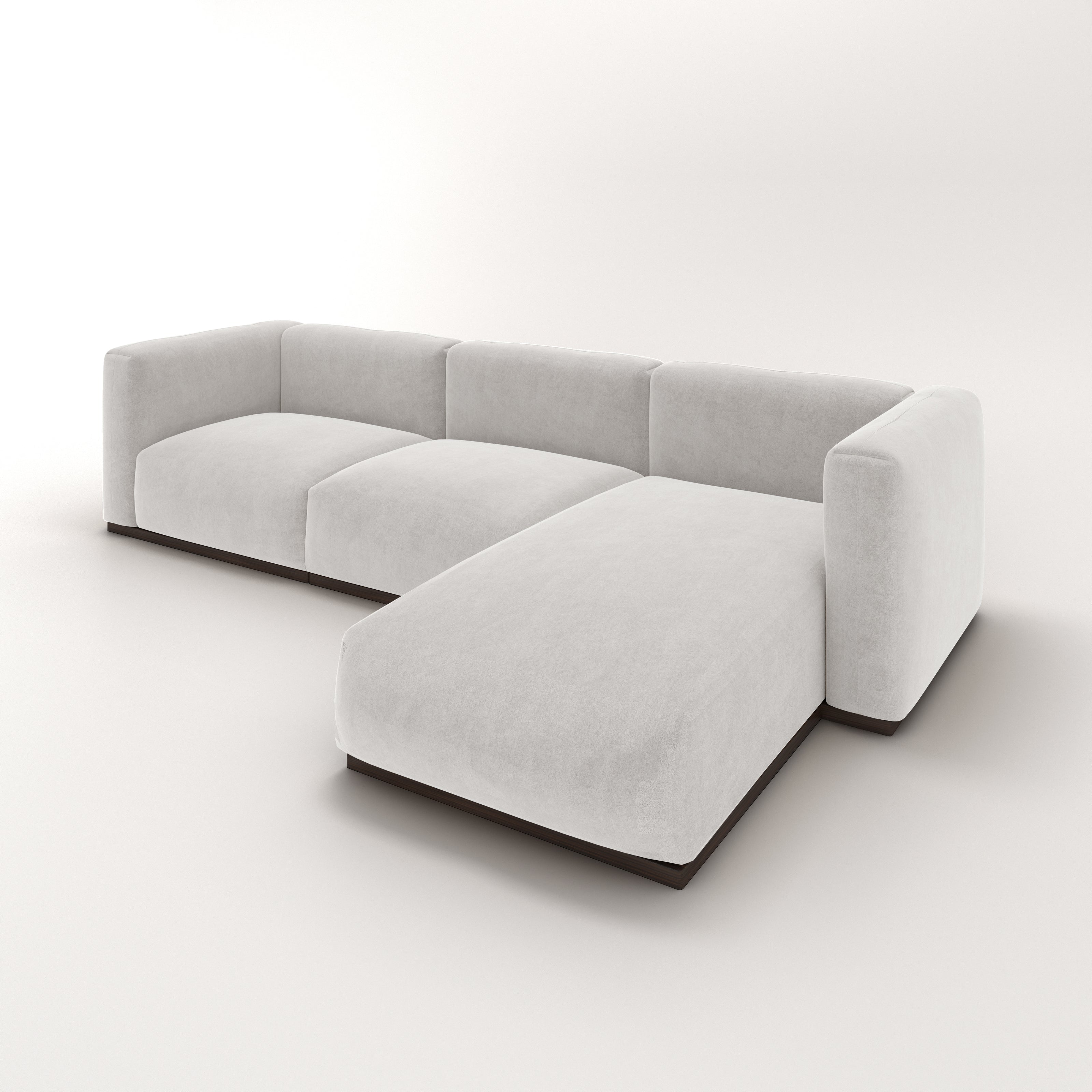 Charlotte Modular Velvet Sofa | Pearl