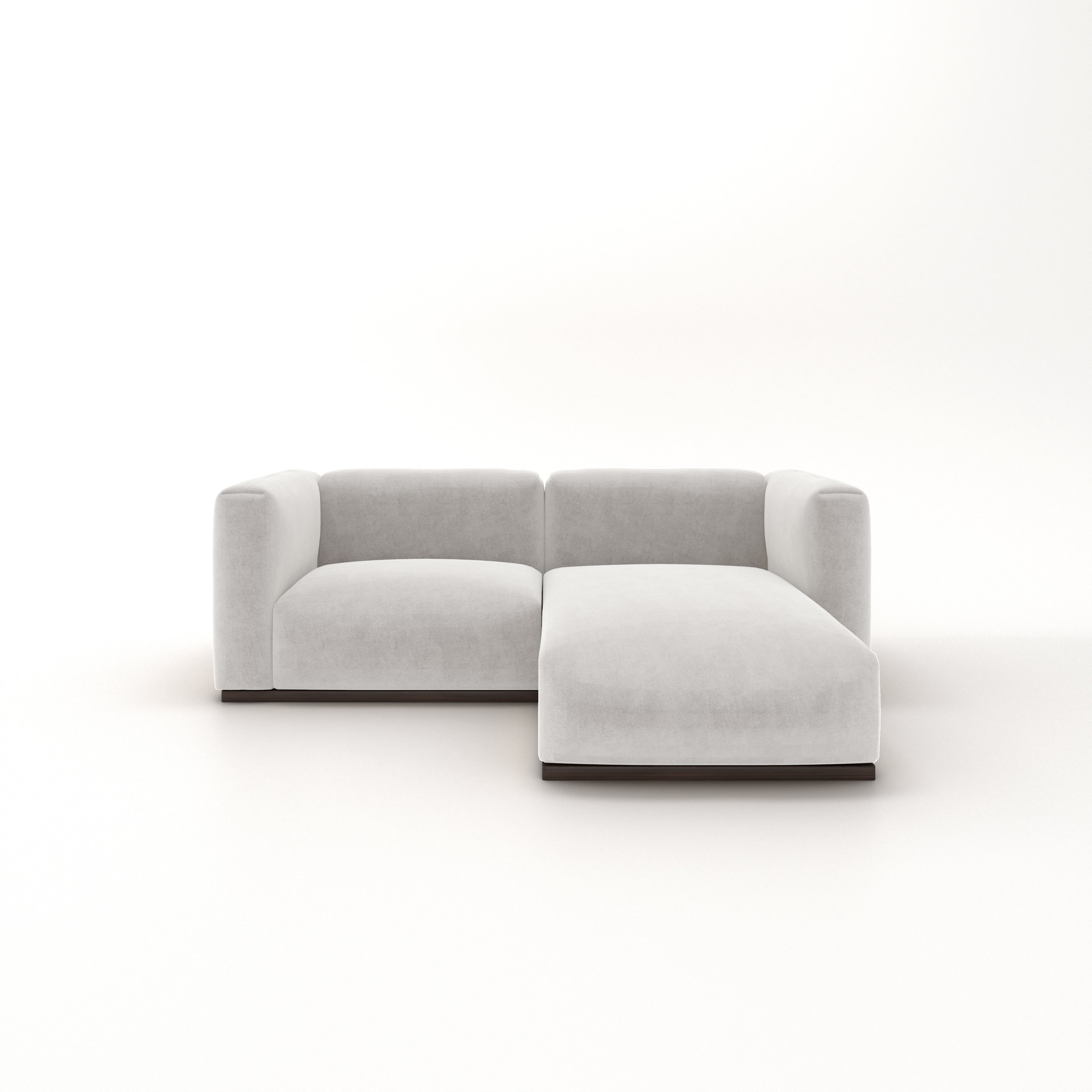 Charlotte Modular Velvet Sofa | Pearl